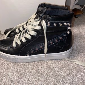 Black high top shoes